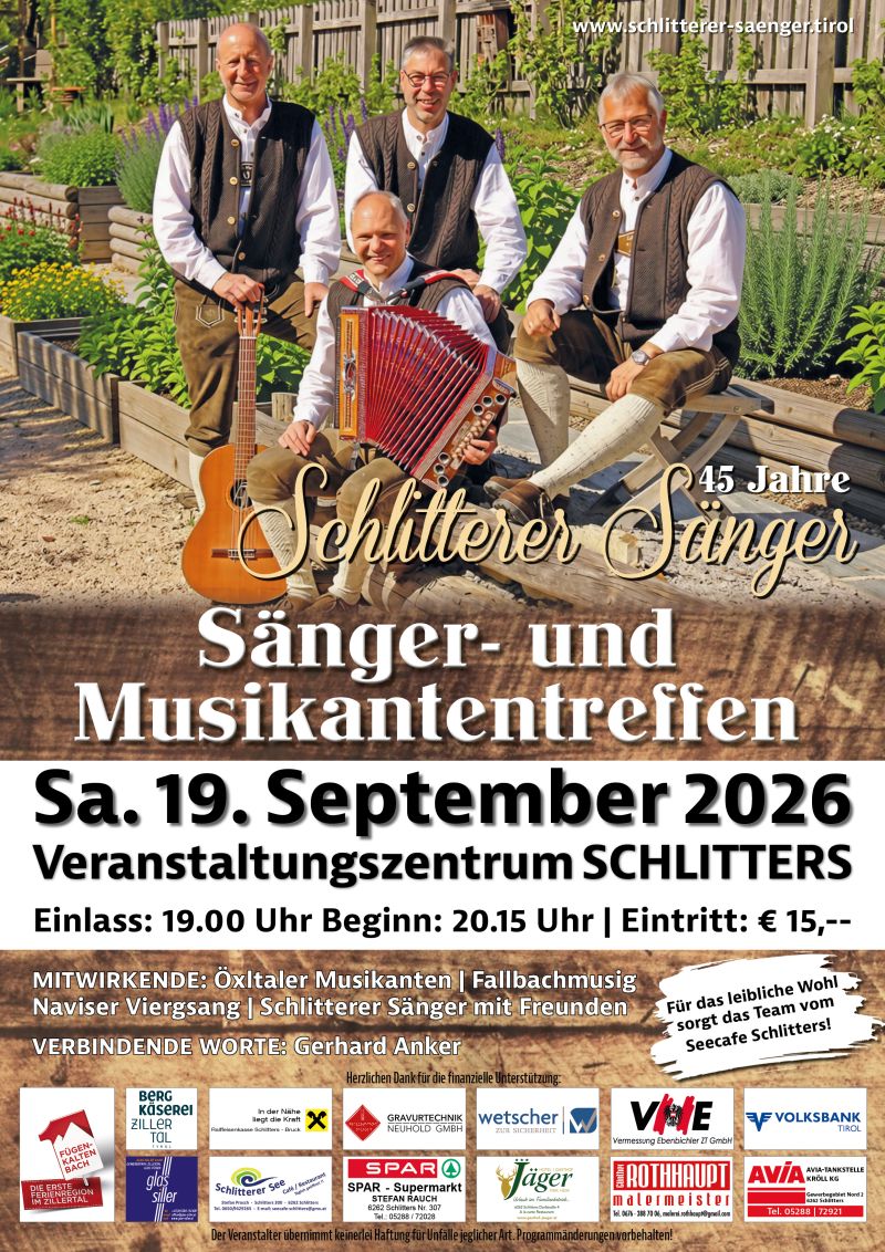 45 Jahre Schlitterer Sänger